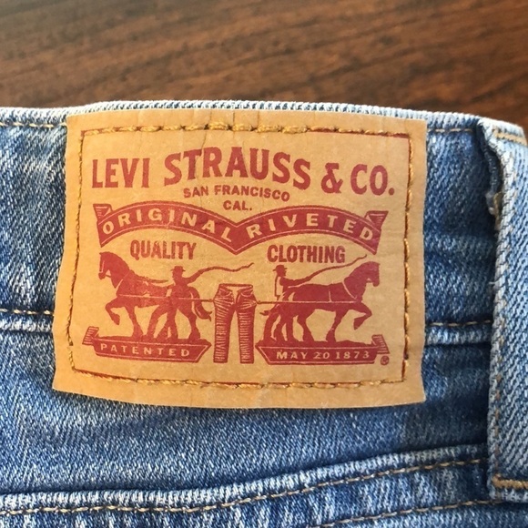 LEVI'S 721 High Rise Skinny Distressed Raw Hem Jeans Size 31 - Picture 8 of 13